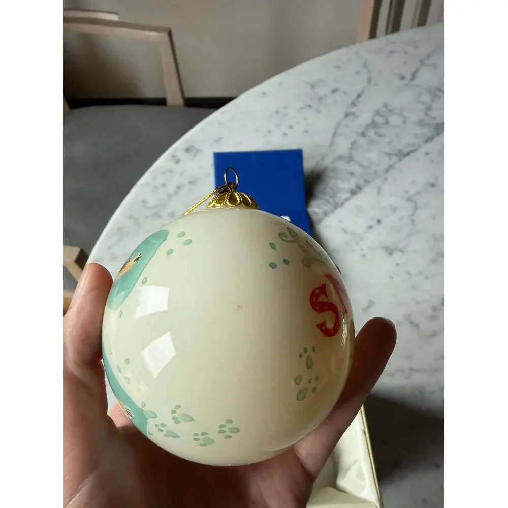 Pier 1 Li Bien Christmas Ornament Puppy Dog LET IT SNOW 2018 With Original Box
